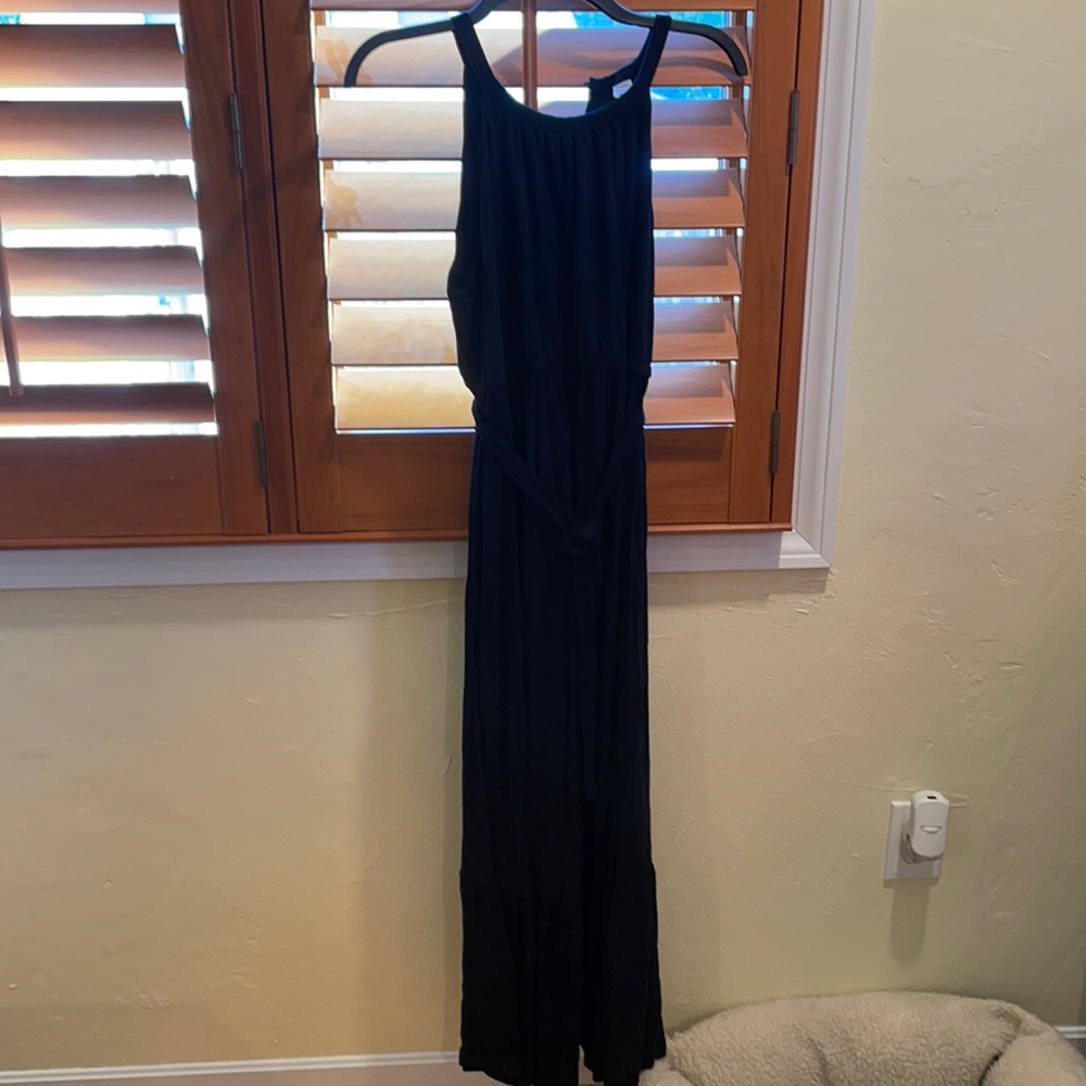 Long black maternity dress